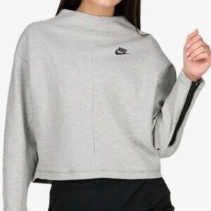 Nike Sportswear Tech Fleece Pullover Crew Neck Women’s L Cropped Sweatshirt